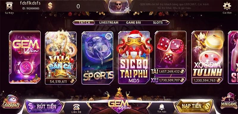Giao diện hiện đại của Gemwin